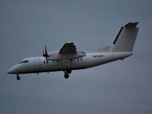 de Havilland Dash 8-100 (N638AR) - EP AVIATION LLC on final for runway 20 at KJQF - 3/24/13