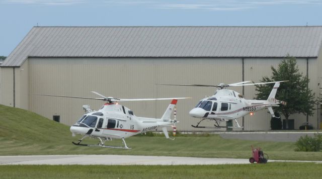 DENEL Koala (N663SS) - Shown hovering at the Leonardo Helo facility are a pair of AgustaWestland AW119 rotorcrafts in the Spring of 2020. N824BM and N663SS  are respectively 2018 and 2019 aircraft.