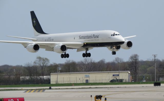 McDonnell Douglas DC-8-70 (N782SP) - Samaritans Purse DC-8-72 Combi at KRFD for FAA certification inspections.