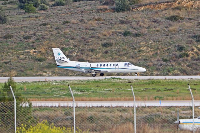 Cessna Citation V (4X-CMC) - MedCenter Air Ambulance Cessna 560 Citation V ready for take runway 21L. Very rare visitor.First photo in F.A.