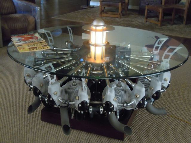 — — - Beautiful Radial Engine Table by Gary Goble