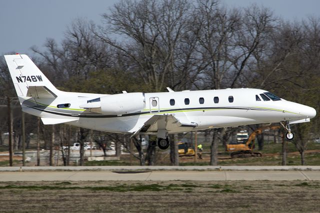 Cessna Citation Excel/XLS (N748W) - Windstream jet, returning home. March 2013