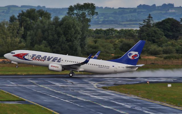 OK-TSE — - travel service 737-8 ok-tse dep shannon 14/8/14.