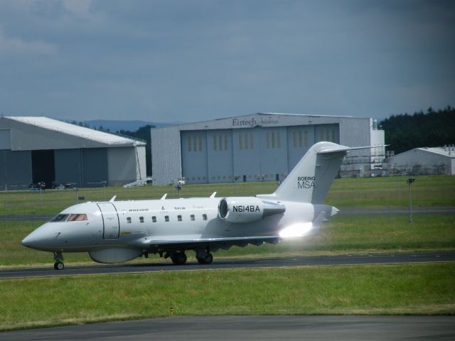 Canadair Challenger (N614BA) - N614BA CL 604 MSA AIRCRAFT IN WITH BOEING TITLES FLIR TITLES EXPERIMENTAL PLANE 18/07/14 AT EINN