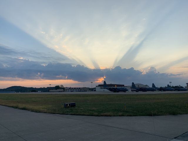 Lockheed C-130 Hercules (WV-ANG) - Taxiway A Charley West sunrise 