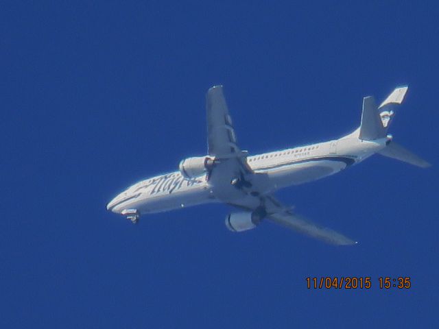 BOEING 737-400 (N703AS) - Alaska Airlines test flight 9430 out of OKC over Southeaster Kansas at 15,900 feet and 150mph.