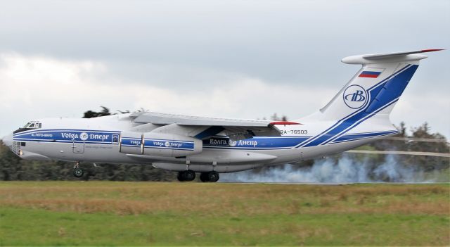 Ilyushin Il-76 (RA-76503) - volga-dnepr il-76td-90vd ra-76503 landing at shannon from athens 19/4/20.