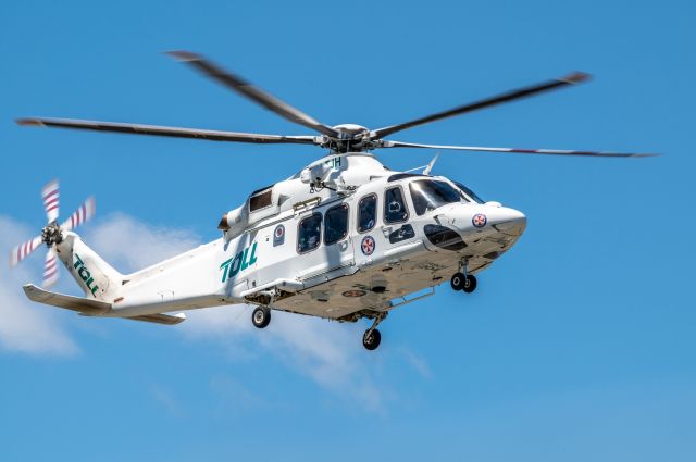 VH-TJH — - Toll Aviation NSW Ambulance Services AW-139 at Bankstown Aerodrome, shot from Nancy Ellis Leebold Drive adjacent to Toll Base 15.11.21