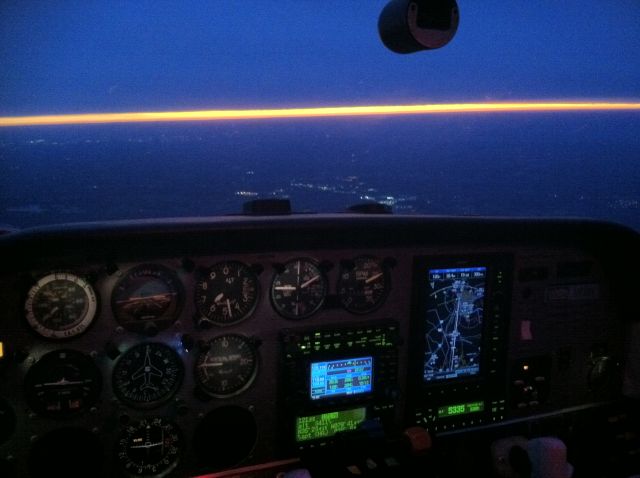 Beechcraft Sierra (N6634M) - Interesting Sunset at 6500 feet