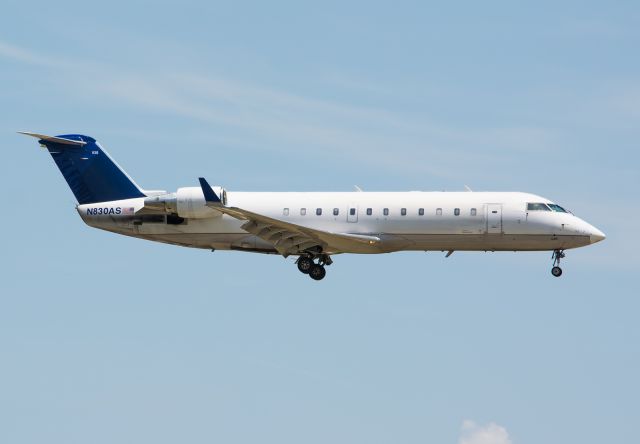 Canadair Regional Jet CRJ-200 (N830AS) - 06/19/2015 KDFW - I see this all the time here at DFW I guess flying for United. Its bee around a long time without a real livery.