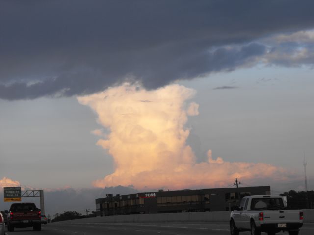 — — - Thunderstorm over Houston