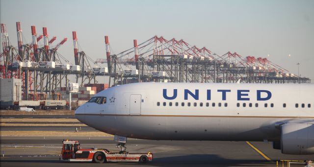 BOEING 767-300 (N666UA) - Taken from inside Terminal B