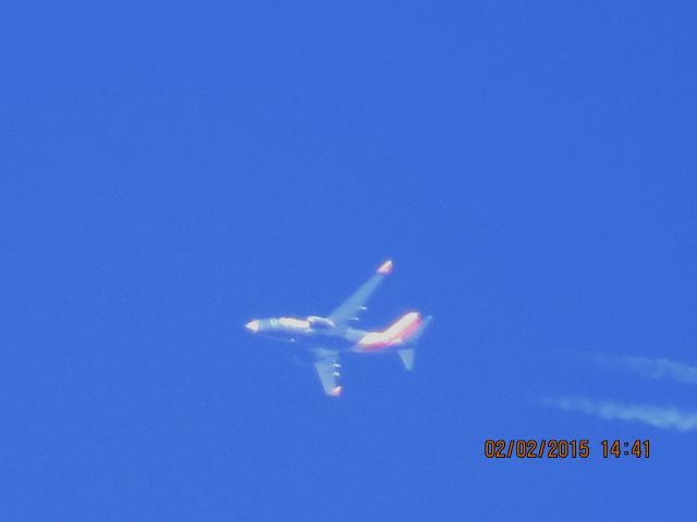 Boeing 737-700 (N7710A) - Southwest Airlines flight 603 from ATL to DEN over Southeastern Kansas at 38,000 feet.