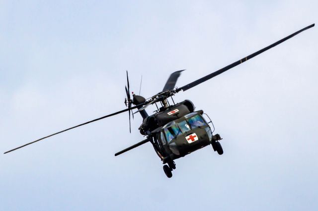 Sikorsky S-70 — - A rare low pass from a KSLI Blackhawk.