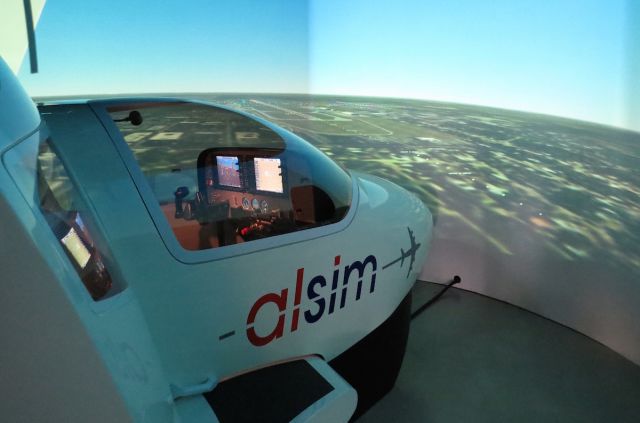 — — - Alsim Garmin 1000 simulator at Andrews University Airpark