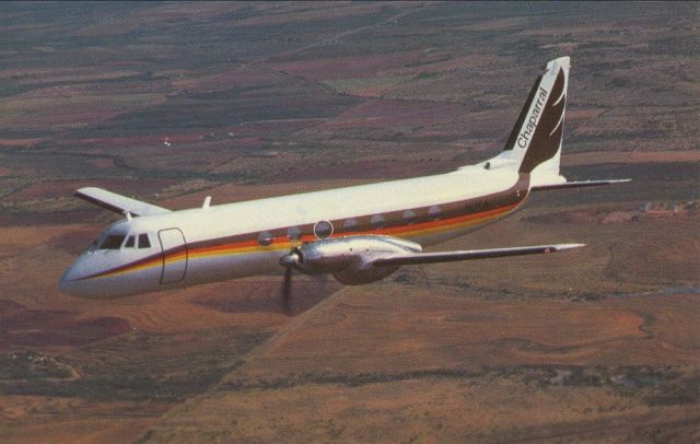 Grumman Gulfstream 1 (N17CA) - scanned from postcardbr /chaparral