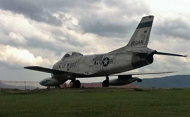 North American F-86 Sabre (N22044) - This F86-H Sabre Jet flown more than 45 years ago at theFormer 167th Airlift Wing Fighter Jet and Finds New Home in FRONT ROYAL, VA 