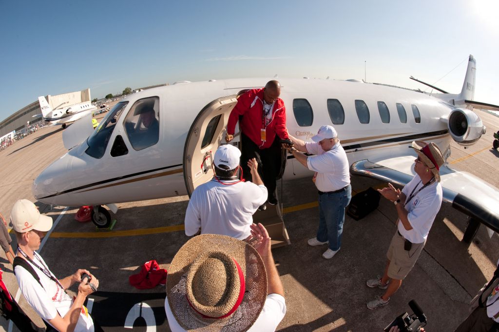 CSOA — - Cessna Special Olympics Airlift 2010 - http://flightaware.com/airlift/ - Airlift and Athletes arriving in Lincoln, Nebrasks on July 17, 2010.  Photos Courtesy Cessna Aircraft Company
