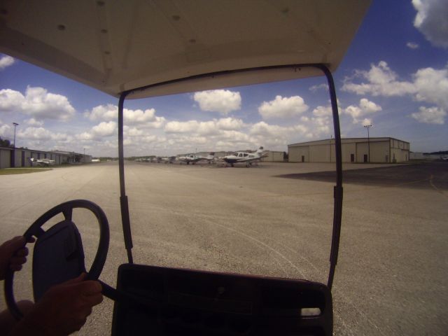 — — - I was going to Ormond Beach Municipal Airport in Ormond Beach, Florida. We were driving around on my Grandpas friends golf cart. Very busy day, but enjoyed the whole thing.