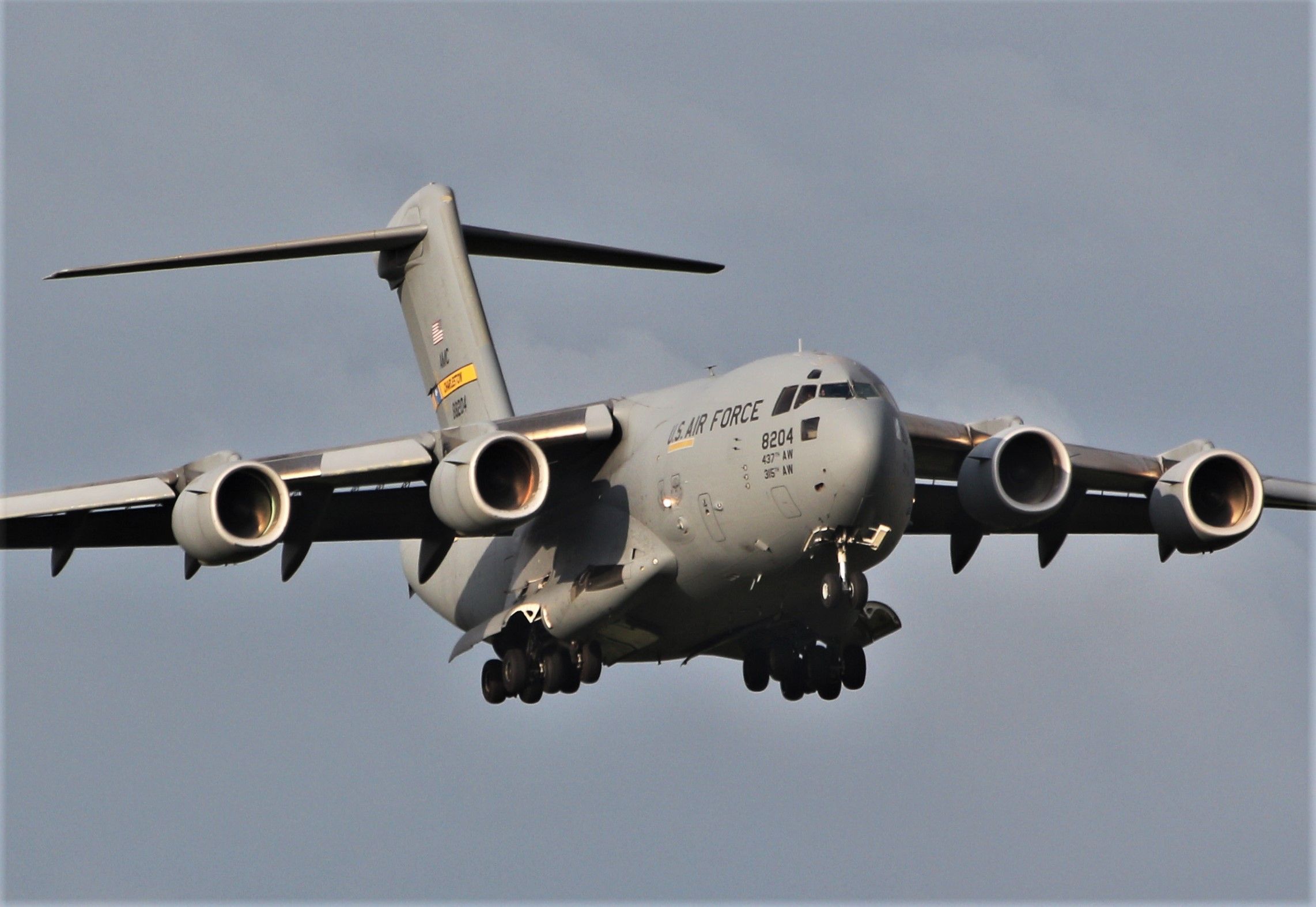 08-8204 — - rch475 usaf c-17a 08-8204 landing at shannon 26/7/19.