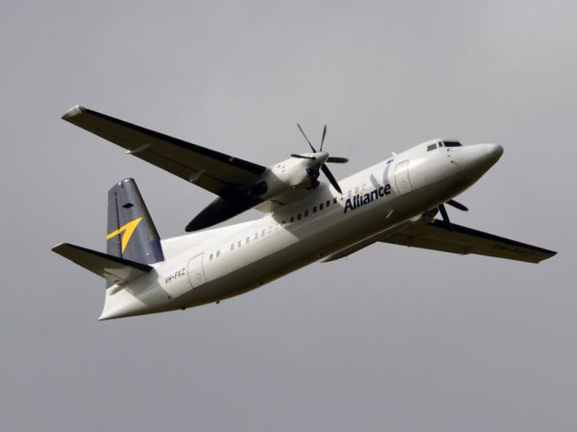 Fokker Maritime Enforcer (VH-FKZ) - Getting airborne off runway 23 on a gloomy, cold winters day.  Wednesday 4th July 2012.