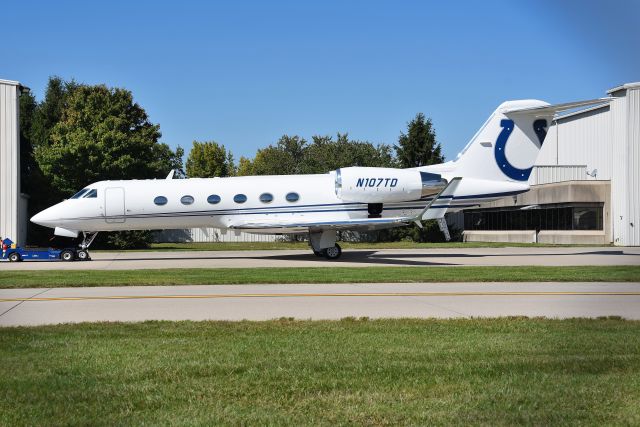 N107TD — - One of two Indianapolis Colt's football team franchise owned G-IV's. The other being N106TD. Colt's owner Jim Irsay also owns a Boing 737-700BBJ N101TD. All beautiful pristine aircraft.