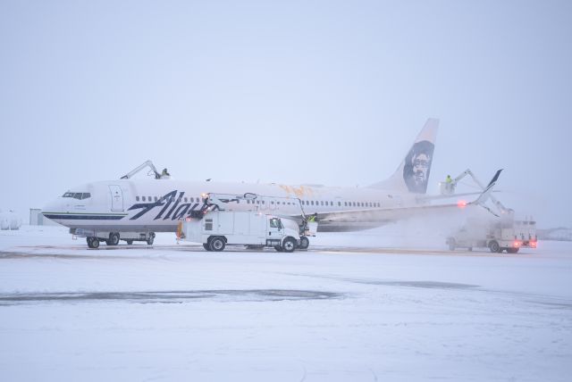 Boeing 737-900 (N474AS) - DEICING, FEB 2020 MORNING