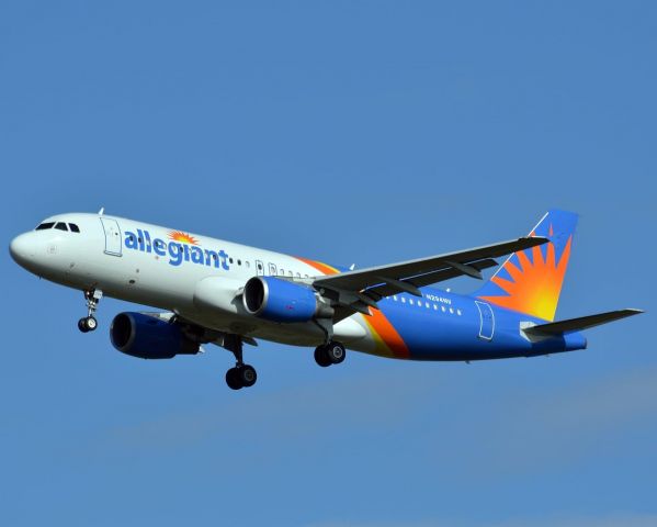 Airbus A320 (N294NV) - Welcome to Boston Allegiant Air starts new service to Asheville NC