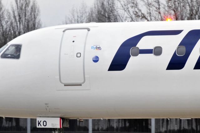 Embraer ERJ-190 (OH-LKO) - little flybe sticker at the finnair br /hull