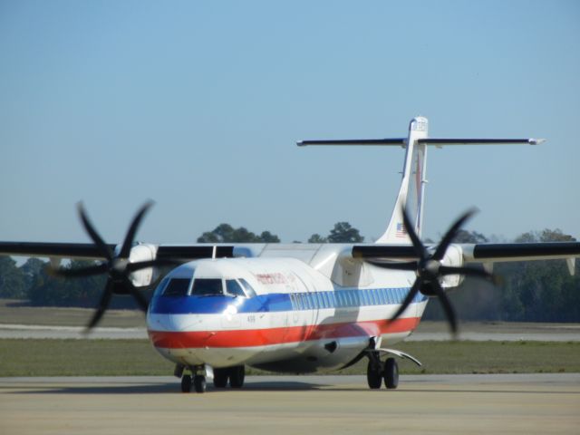 N499AT — - Pulling up to the terminal on the last day of ATR service out of DFW.