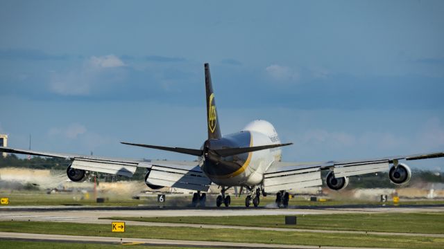 Boeing 747-400 (N582UP) - A "Jumbo" here for maintenancebr /5/29/17