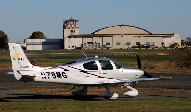 Cirrus SR-22 (N78MG) - Taxiing to departure is this 2020 Cirrus SR22 in the Autumn of 2021.