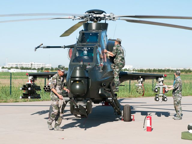 UNTITLED — - The China army‘s helicopter were exhibited in China Helicopter exposition 2017