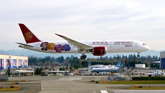 Boeing 787-9 Dreamliner (B-20DT) - BOE985 on final to Rwy 16R to complete a B1 flight on 11.8.19. (ln 933 / cn 65429).