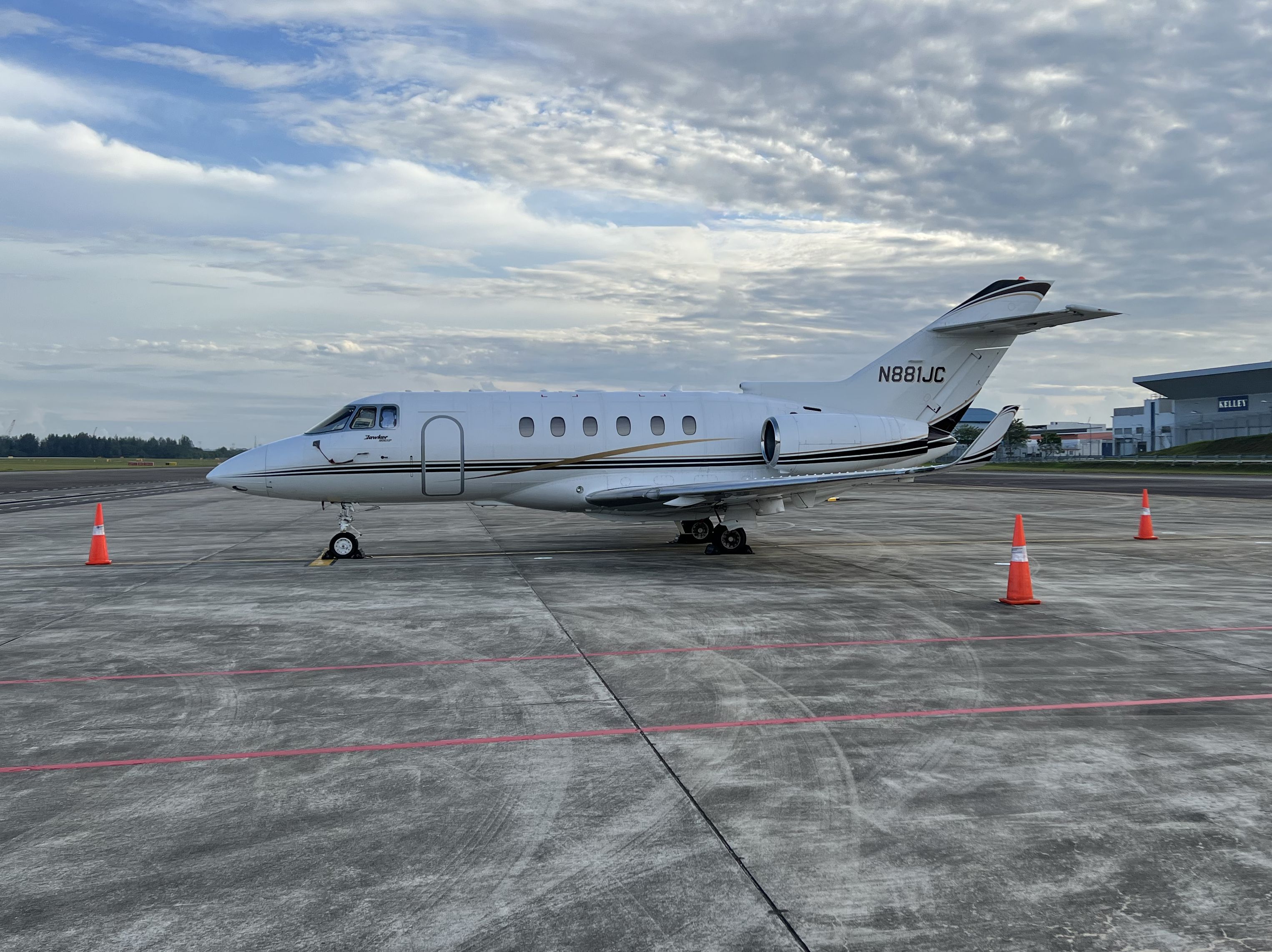 Hawker 800 (N881JC) - 23 FEB 2022 at Seletar airport,. Singapore. 