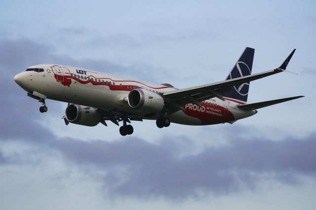 Boeing 737-800 (SP-LVD) - Boeing 737-8MAX, LOT Polish Airlines, SP-LVD, 13.Oct.2022, EGLL London Heathrow, Myrtle Ave