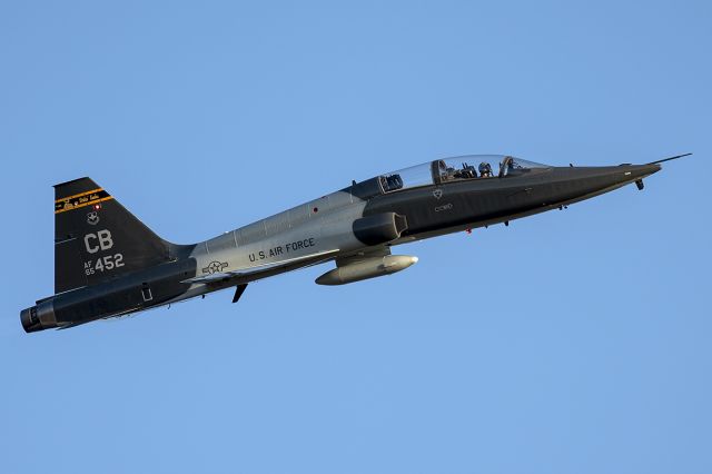 Northrop T-38 Talon (6510452) - One of six 50th FTS "Strikin' Snakes" on on departure. Former AT-38B model. 