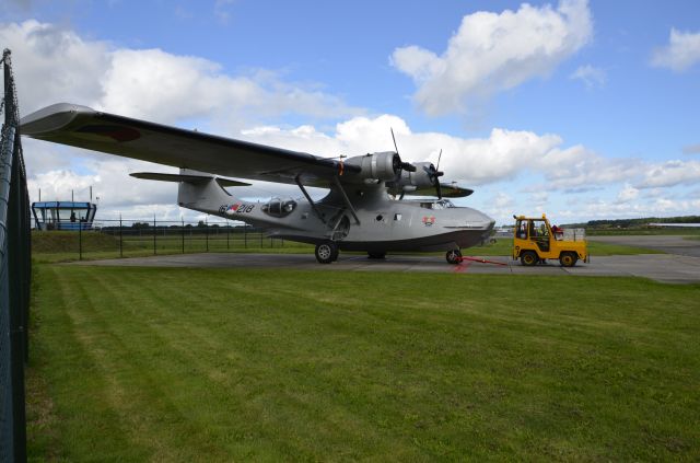 Canadair CL-1 Catalina (PH-PBY) - BACK ON ALL WHEELS AFTER LANDING WITH NO NOSE WHEEL AT LELYSTAD AIRPORT