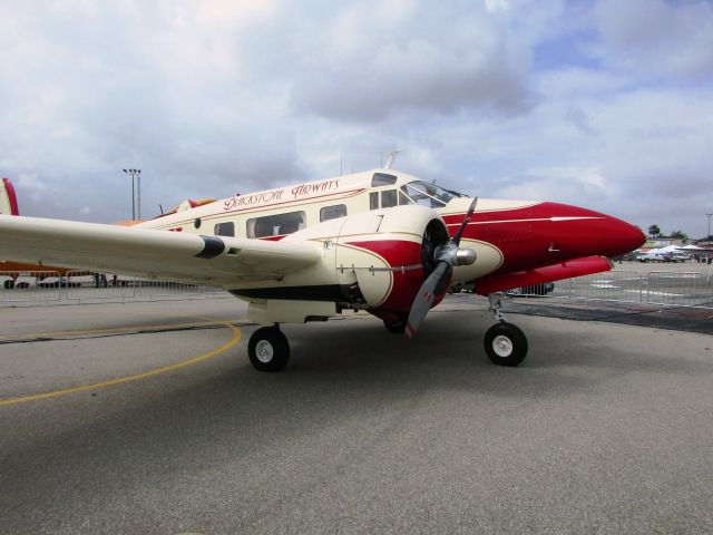 Beechcraft 18 (N90TT) - On display at 2015 Fullerton Airport day 5.9.2015