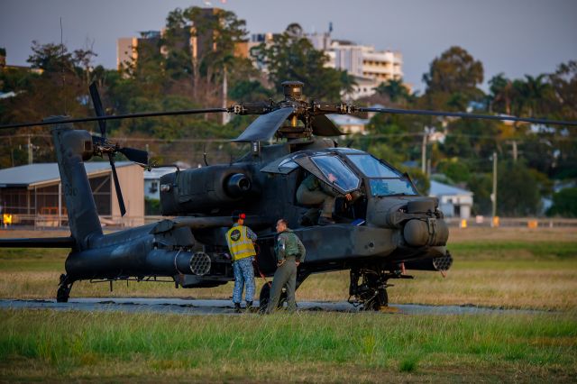 Boeing Longbow Apache — - Republic of Singapore Air Force AH-64D at Warriors Camp, Rockhampton during Exercise Wallaby 2022