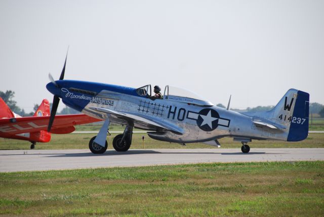 North American P-51 Mustang (NL51VL) - Moonbeam Mcswine at the Ottumwa Airshow, 2018.