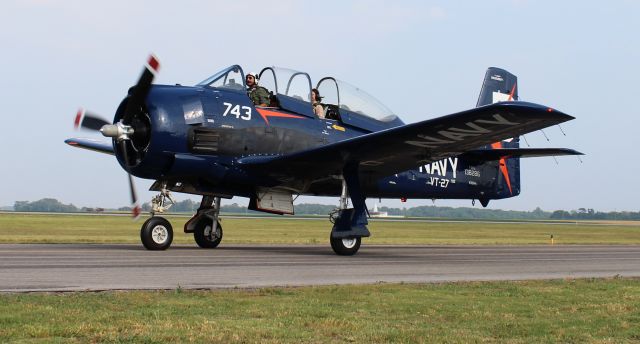 North American Trojan (N351NA) - A 1955 model (serial number 200-357) North American T-28B Trojan taxiing at Pryor Field Regional Airport, Decatur, AL, following the 2023 North Alabama Airfest - late afternoon, June 11, 2023.