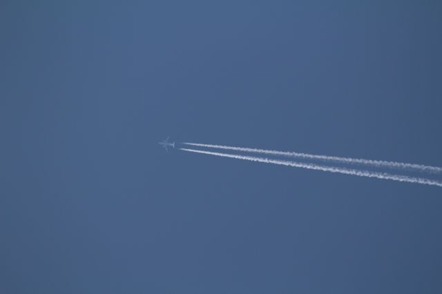 — — - Flight LH941 from Manchester (England) to Frankfurt (Germany) above Alphen in Netherlands at an altitude of 37,000 feet during a sunny morning. Tuesday, September 2, 2014.