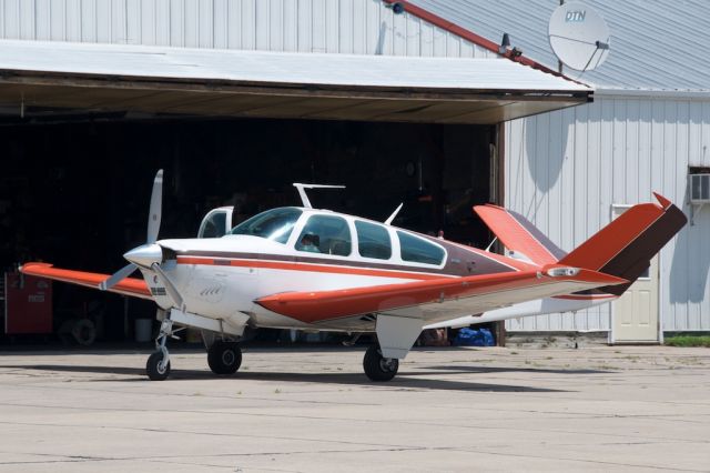 N12GB — - V35B getting ready to depart TODD field in Iowa.  2600ft x 25ft