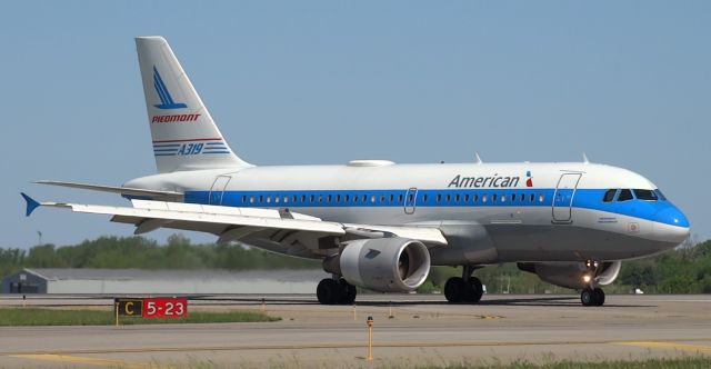 Airbus A319 (N744P) - American's Piedmont Heritage livery at BUF