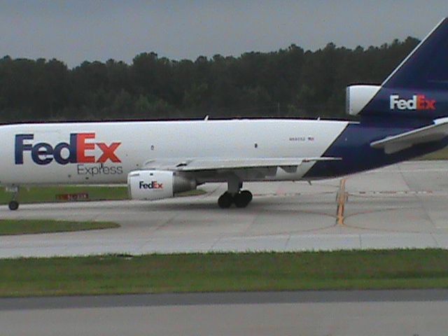 McDonnell Douglas DC-10 (N68052) - Going down to take off 5L at KRDU as FDX876 to KMEM on 6/21/2013.