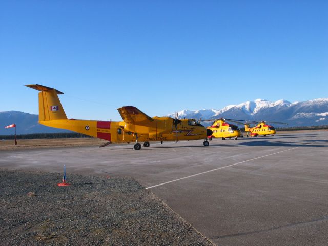 — — - Buffalo and 2 Cormorant from CFB Comox visit Terrace