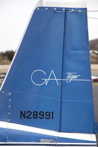 Grumman AA-5 Tiger (N28991) - At RELIANT AIR - the lowest fuel price on the Danbury (KDXR) airport.