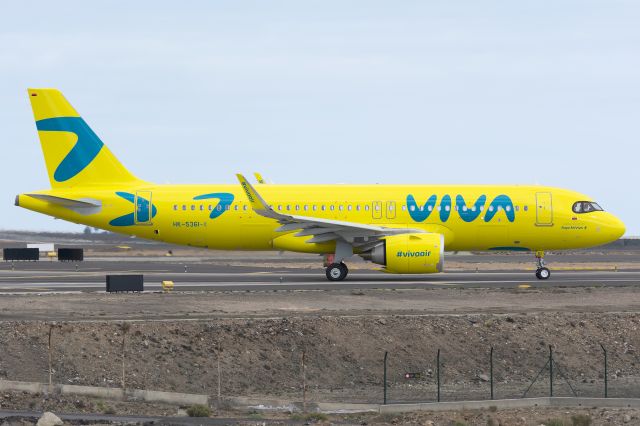 Airbus A320 (HK-5361) - Delivery flight from Viva Air in Tenerife South Airport.-