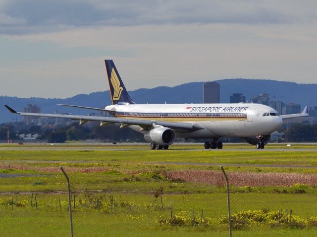 Airbus A330-300 (9V-STO) - On taxi-way heading for take off on runway 05, for flight home to Singapore. Thursday, 12th July 2012.